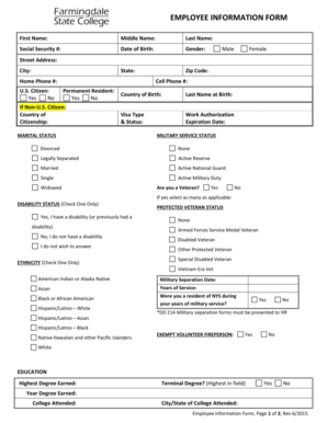 Employee Information Form