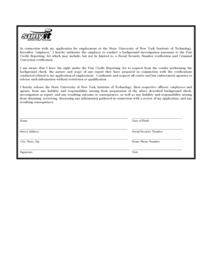 Background Check Authorization Form