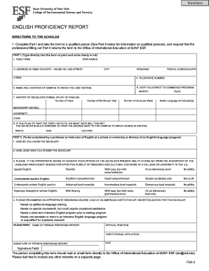 English Proficiency Report