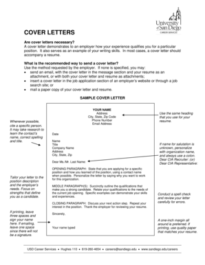 Cover Letter Template