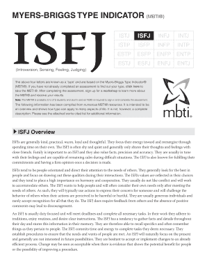 Fillable Online Myers-Briggs Type Indicator (MBTI) Fax Email Print ...