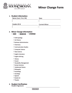Minor Change Form