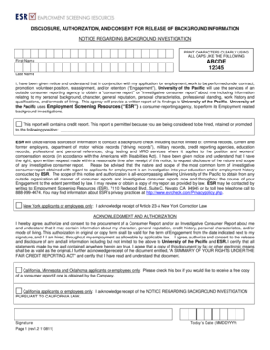 Background Check Authorization Form