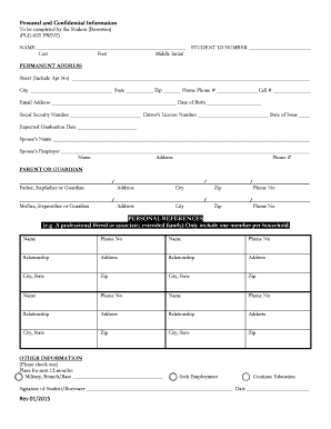Student Loan Application Form