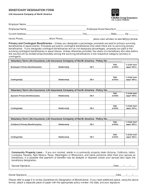 Beneficiary Designation Form