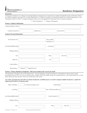 Beneficiary Designation Form