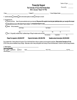 Transcript Request Form