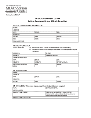 Pathology Consultation Form