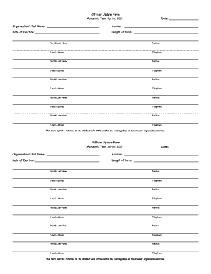 Officer Update Form