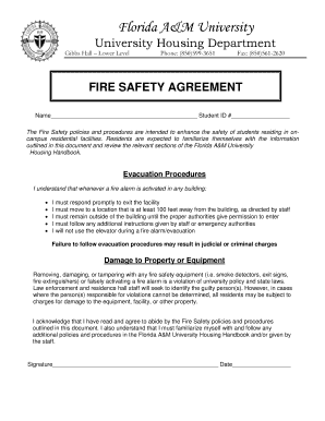 Florida A&M University Fire Safety Agreement