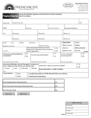 Course Registration Form