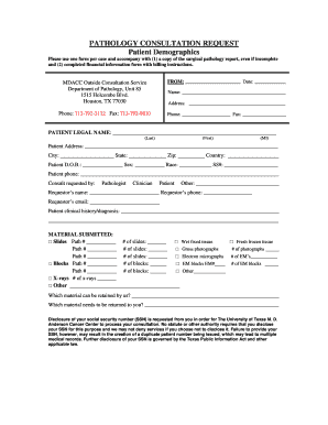 Pathology Consultation Request Form