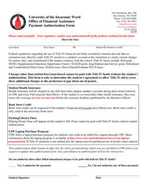 Payment Authorization Form
