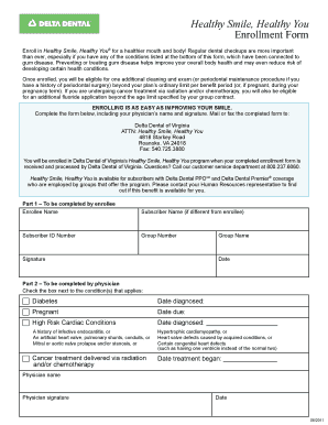 Healthy Smile Healthy You Enrollment Form