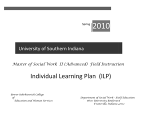 Individual Learning Plan ILP - usiedu