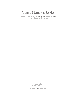 Alumni Memorial Service