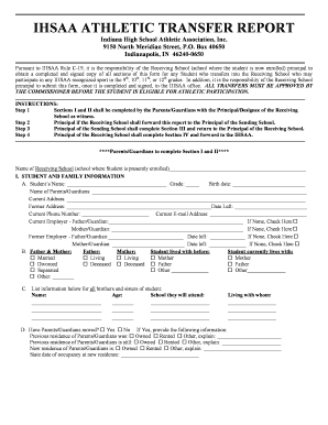IHSAA Athletic Transfer Report