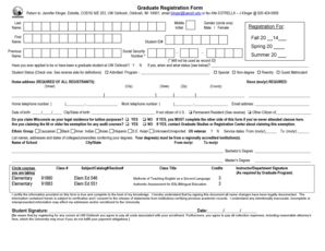 Graduate Registration Form