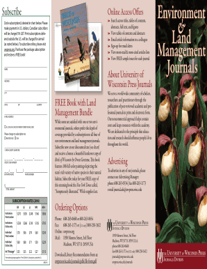 University of Wisconsin Press Journal Subscription Form