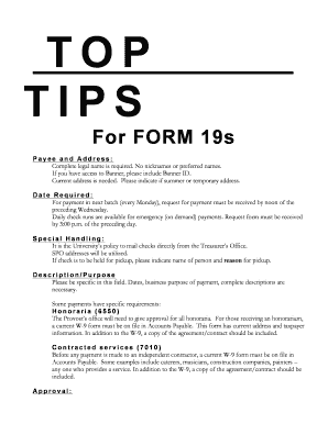 University Payment Request Form 19