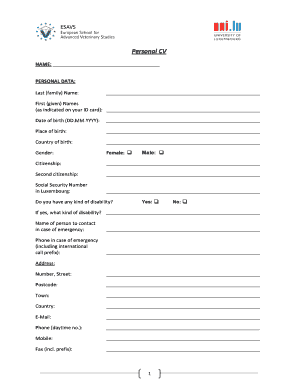 Personal CV Template