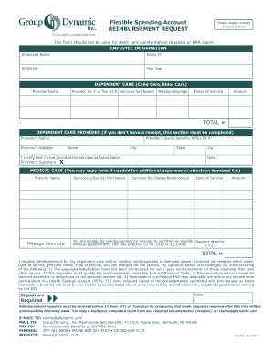 Flexible Spending Account Reimbursement Form
