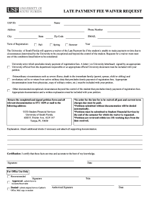 Late Payment Fee Waiver Request