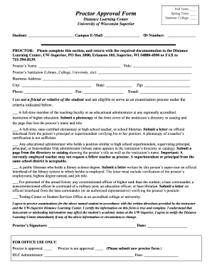 Proctor Approval Form