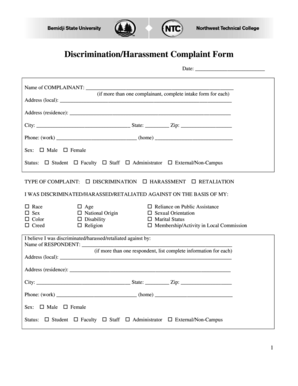 Discrimination/Harassment Complaint Form