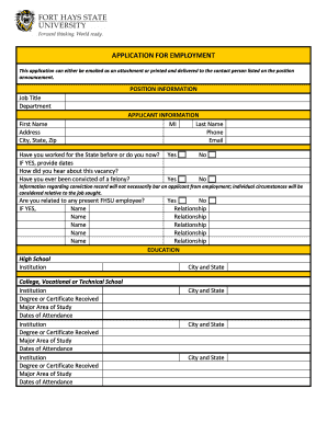 Application for Employment
