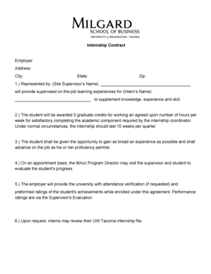 Internship Contract