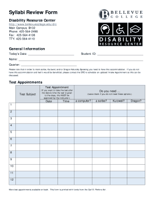 Syllabi Review Form