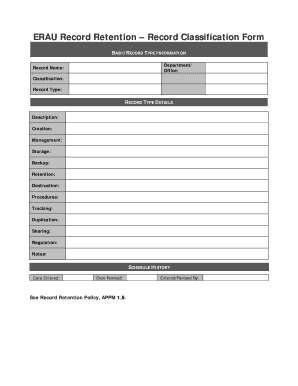 Record Classification Form