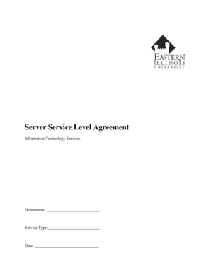 Rose courtz trading - Server Service Level Agreement - Eastern Illinois University - eiu