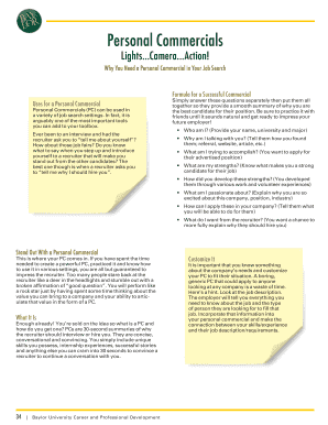 Personal Commercial Guide for Job Search