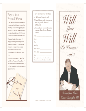 Charitable Bequest Will Form