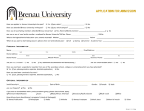 Brenau University Application Form
