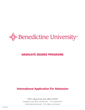 International Graduate Admission Application