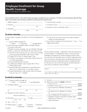 Employee Enrollment for Group Health Coverage