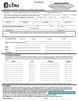 Graduation Application Form