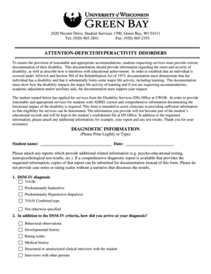 ADHD Accommodation Request Form