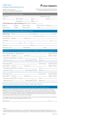 Kaiser Permanente Employee Enrollment Form