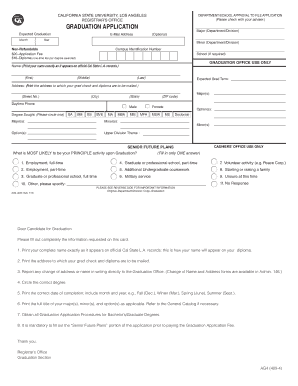 California State University Graduation Application