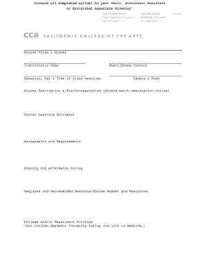 Academic Syllabus Template