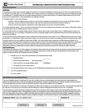 Veteran Self-Identification Form for Employees