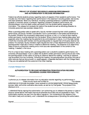 Authorization to Release Student Records
