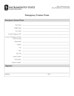 Emergency Contact Form