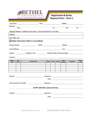 Student Information Form