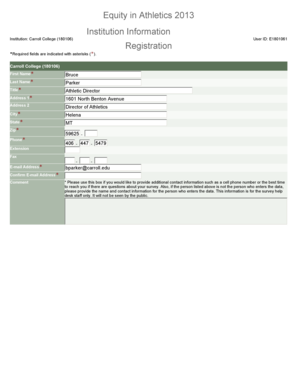 Equity in Athletics 2013 Form