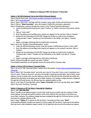 IRS Tax Return Transcript Request Guide